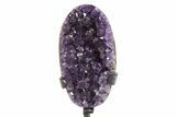 Sparkling Amethyst Geode With Metal Stand - Uruguay #342689-1